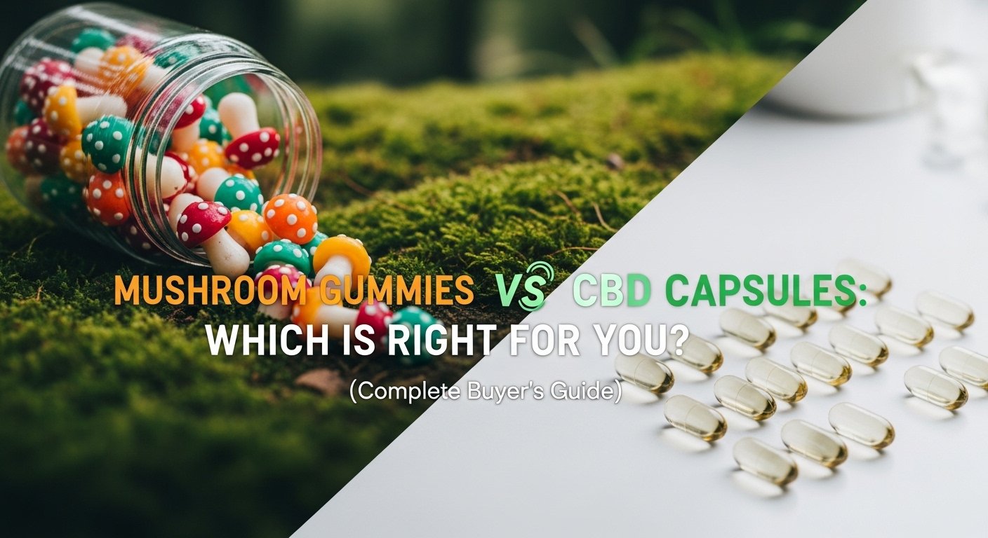 Mushroom Gummies vs CBD Capsules: Which Is Right for You? (Complete Buyer’s Guide), mushroom gummies, cbs gummies, cbd, mushrooms, cannabis, cbd, skincare, cbd skincare, natural skincare, cbd oil, cbd lotion, cbd cream, cannabis, skin care, natural skin care, cannabis skin care, cbd, cbd skincare, natural pain relief, natural relief, pain relief, pain management, cannabis, cbd, nature, thc, healthy, natural supplements, sleep aid, natural sleep, anxiety relief