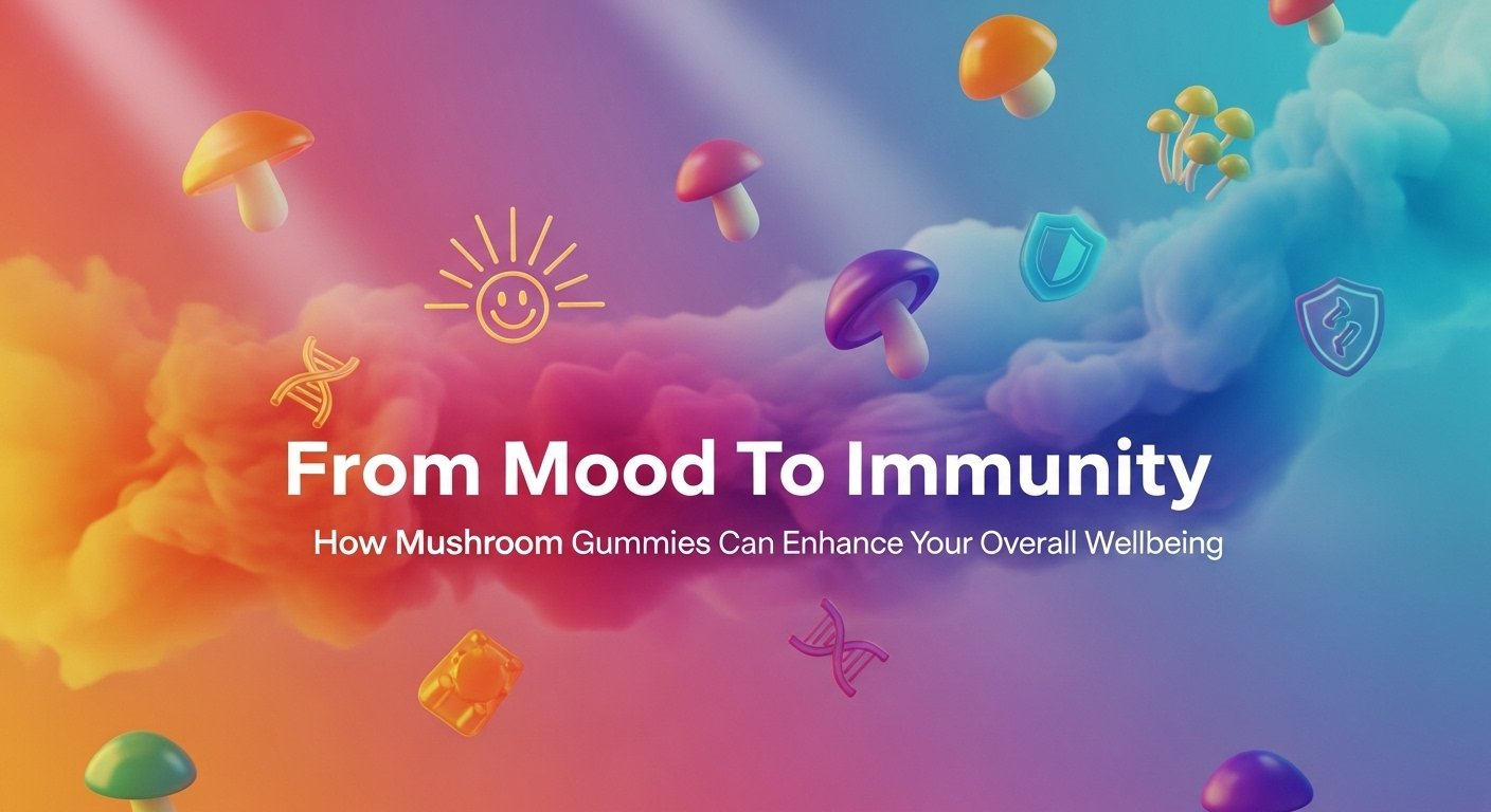 From Mood To Immunity - How Mushroom Gummies Can Enhance Your Overall Wellbeing, mushrooms, mushroom gummies, wellbeing, natural, natural health, nootropics