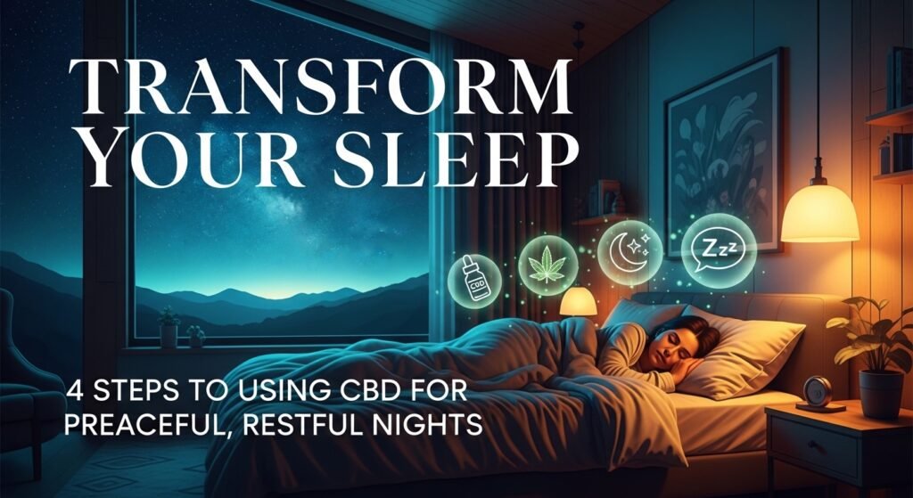 Transform Your Sleep: 4 Steps to Using CBD for Peaceful, Restful Nights, cbd for sleep, natural sleep, cbd, natural sleep aid, cbd sleep aid