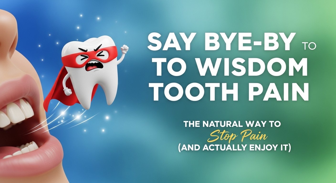 Say Bye-Bye to Wisdom Tooth Pain: The Natural Way to Stop Pain (And Actually Enjoy It), oral pain relief, wisdom tooth pain relief, teeth pain, mouth pain, pain relief